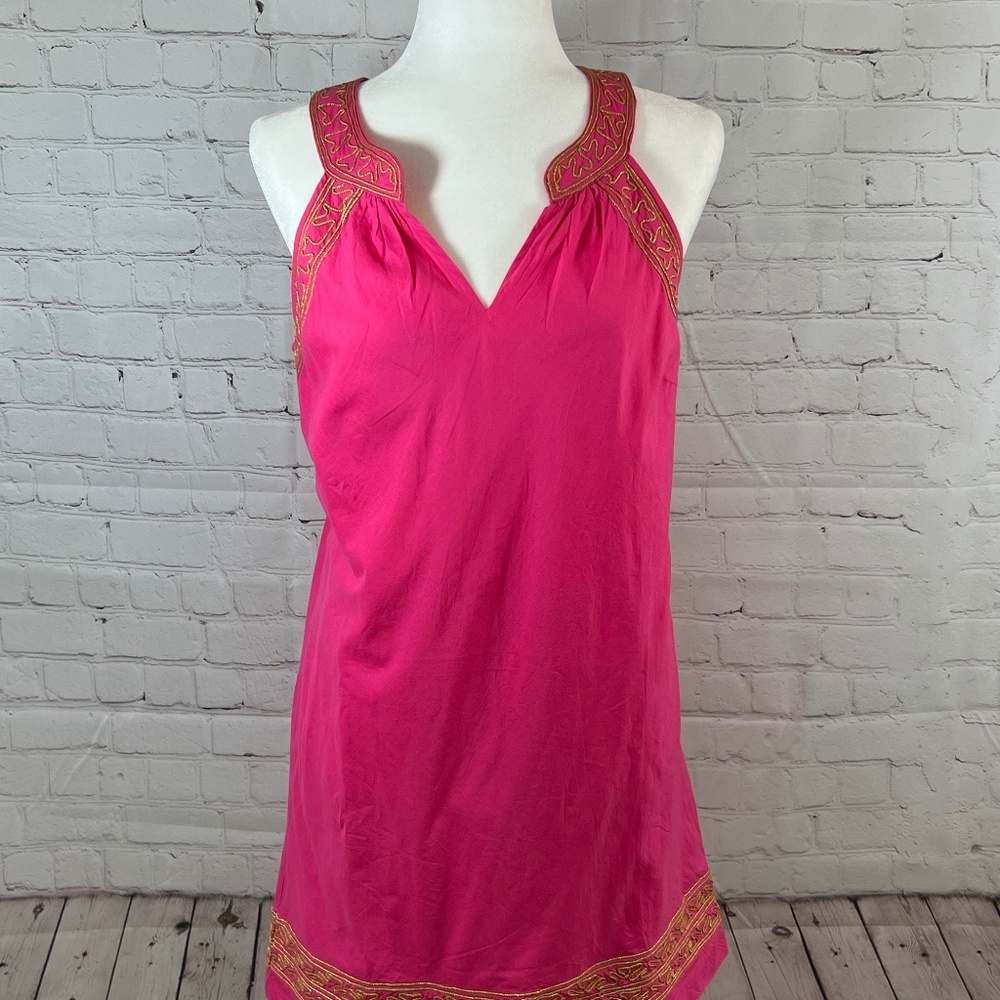 GRETCHEN SCOTT Cotton Sleeveless Dress Size M (PINK)